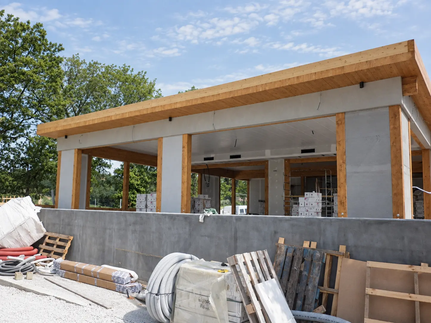 Il ristorante durante la realizzazione.