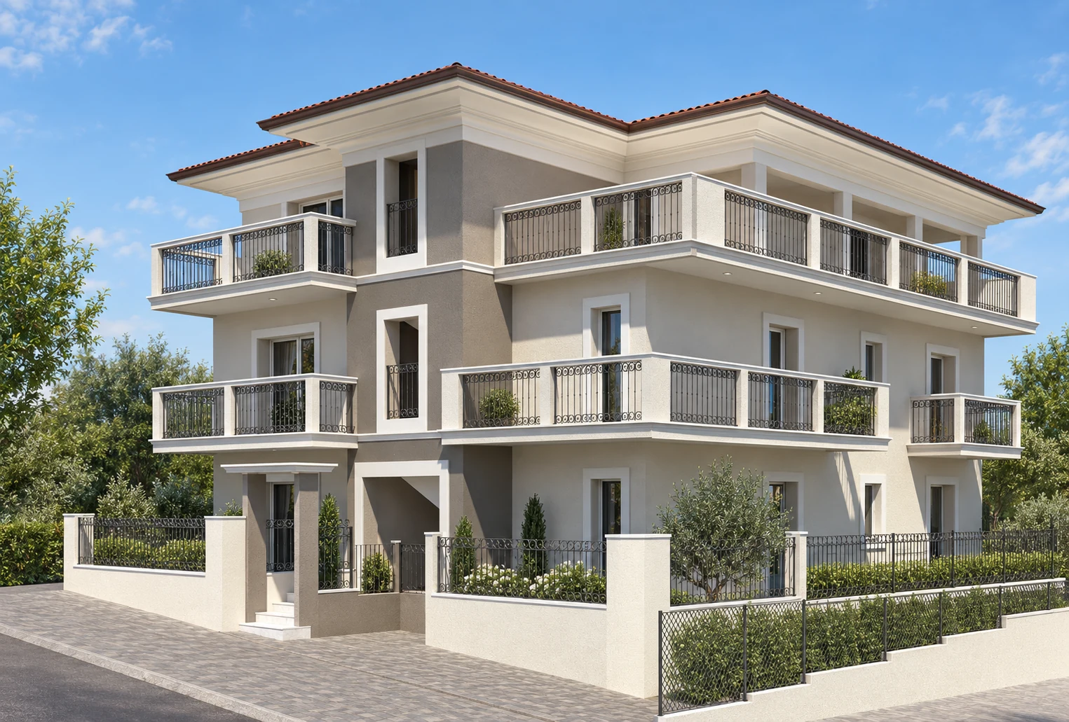 Visualizzazione architettonica del progetto.